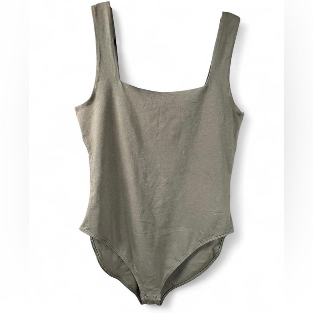 Old Navy Olive Green Square Neck Bodysuit Size XL Brand New